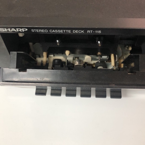 Vintage Sharp RT-115 black stereo cassette deck Dolby B noise reduction As Is - Picture 4 of 16